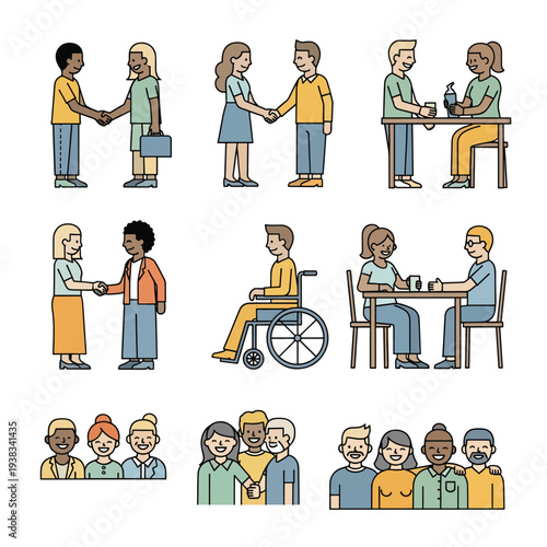 Diverse People Interacting