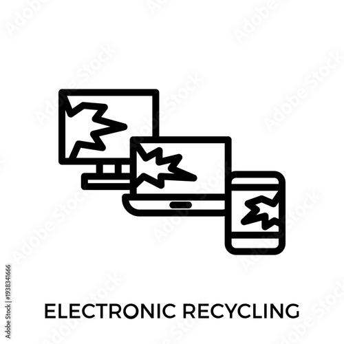 Recycling Electronic Recycling Icon