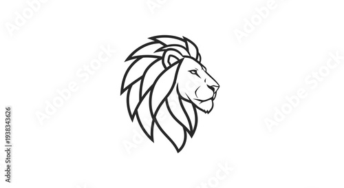 Lion head with a majestic mane.