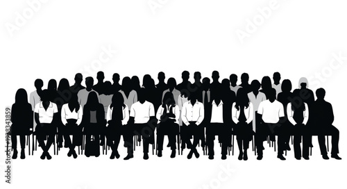 Diverse Group of People Silhouettes.
