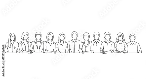 Group of People Standing Together.