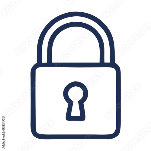 Secure padlock icon symbolising protection and safety