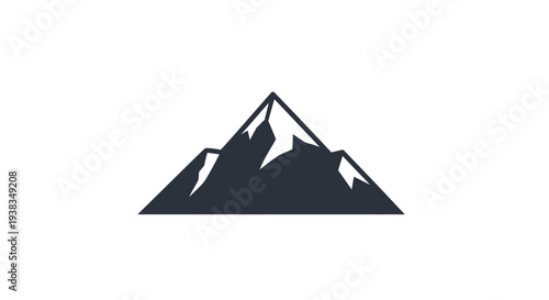 Mountain Peak Silhouette Graphic Illustration Design.