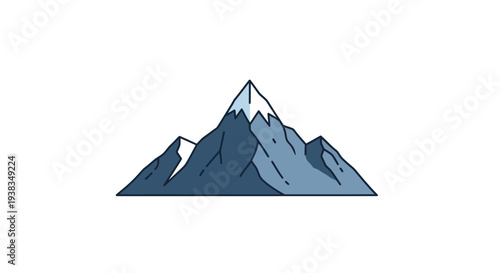 Mountain Peaks Landscape Nature Scene.