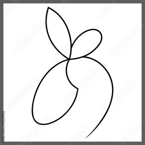Minimal Continuous Line Abstract Shapes Modern Artistic Line Drawing