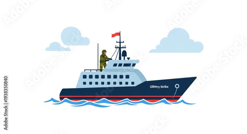 Ship Sailing on the Ocean.