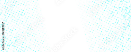 Light Blue, Green vector modern geometrical circle abstract background. Dotted texture template. Geometric pattern in halftone style with gradient.