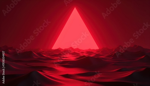 Cyberpunk Red Laser Grid With Sharp Geometry
