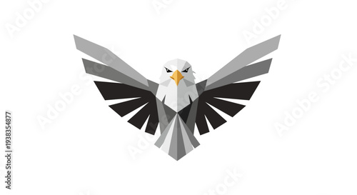 Origami Eagle Bird Paper Model.