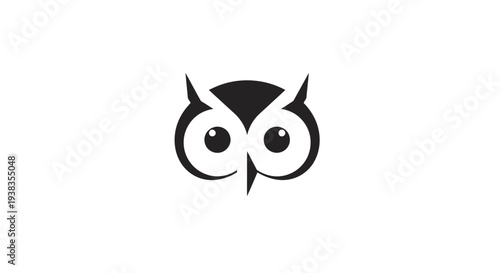 Owl Face Icon Graphic Design.