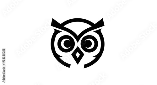 Owl Face Icon Graphic Design.