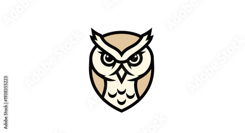 Owl Logo Design Illustration.
