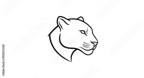 Panther head in profile view.