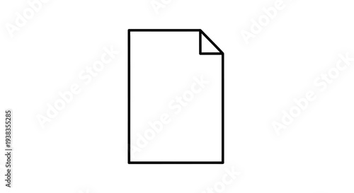 Paper Sheet with Folded Corner.