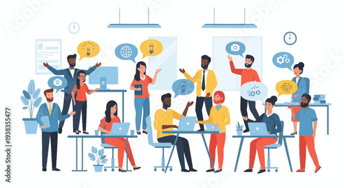 People Working Office Team Collaboration.