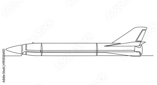 Space Shuttle Illustration Side View.