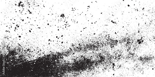  Distressed spray grainy overlay texture. Dirty powder rough empty cover template.  Speckle grain dot white paper noise texture with distress effect vector illustration pattern background. Dirty or du