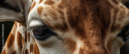 Close-up showcasing the beautiful and unique natural skin texture of a giraffe