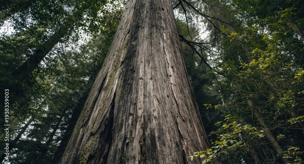 Obraz premium Ancient Cedar Tree Towering Over Two Centuries Old