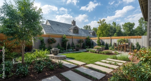 Wallpaper Mural Elegant landscaping design for home gardens with green spaces and modern features Torontodigital.ca