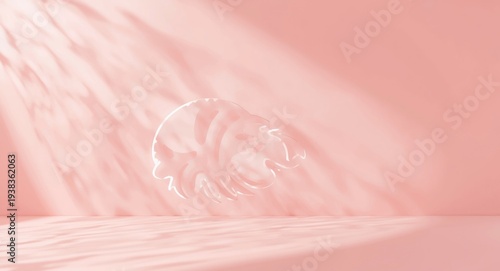 copy space backdrop with an abstract eye shaped pattern and smooth minimal surface