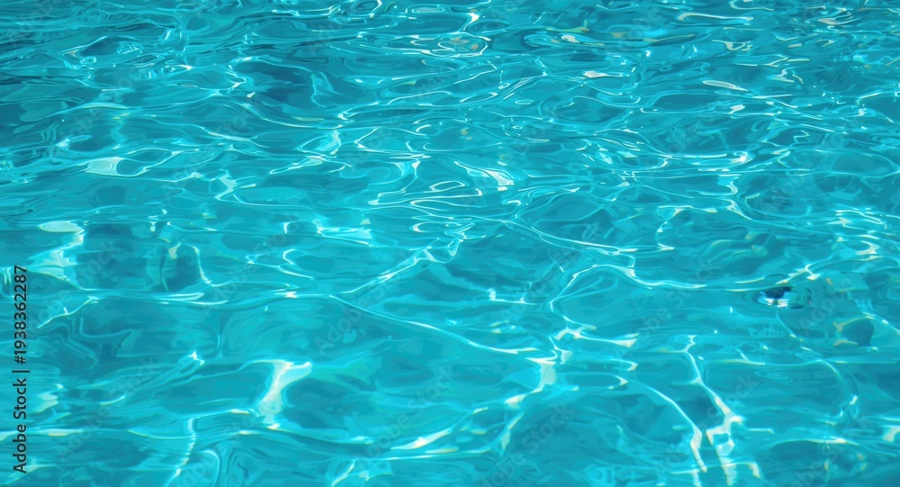 Obraz premium Bright turquoise water surface of a peaceful lagoon with blue sea reflections