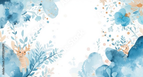 Creative abstract watercolor vector illustration designed for childrens wallpaper and art posters