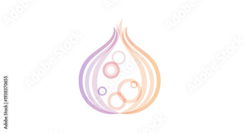 Water Drop with Bubbles and Gradient.