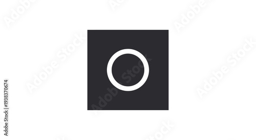 Simple black square with circle.