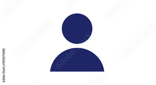 Simple Blue User Profile Icon.