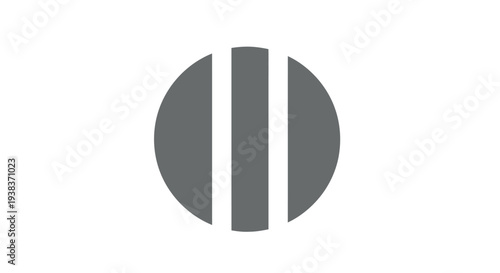 Simple Grey Circle Design Element Icon.