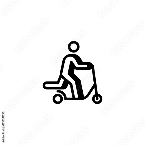 Kick scooter personal transport icon