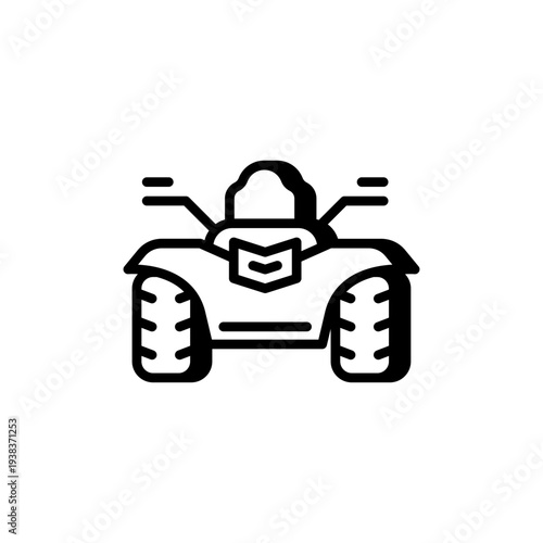 ATV quad bike off road vehicle icon