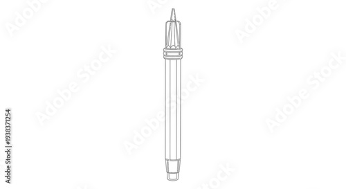 Detailed Illustration of a Pen or Pencil.