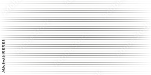 Numerous thin, parallel black lines are arranged horizontally, gradually fading into a white background at the edges, creating a subtle gradient.