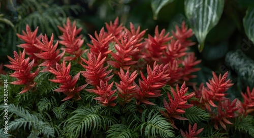 Bright red Acalypha hispida...