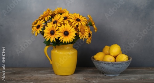 Bright yellow Rudbeckia hir...
