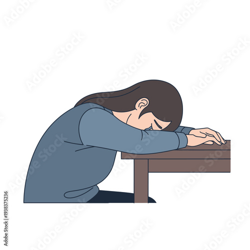 Woman sleeping at desk, exhausted, overwhelmed, tired, study, work, stress, burnout