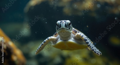 A delighted sea turtle hatc...