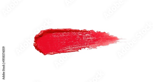 Bright red textured lipstic...