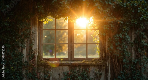 Bright early sun flooding r...