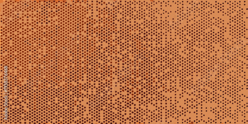 Dense pattern of dark brown rounded spots on a tan background