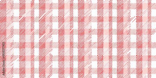 Red and white gingham pattern fills the entire frame of the image