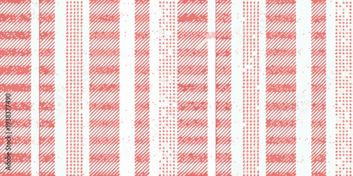 Red and white striped pattern with a textured slightly distressed look