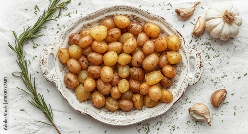 Crispy tiny potatoes scatte...