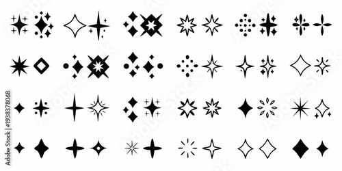 Collection of atomic era inspired mid century modern starburst designs