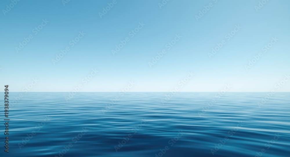 Fototapeta premium Clean blue sea and sky abstract background with subtle gradient shading