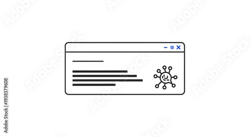 Simple Web Browser Window Icon Design.