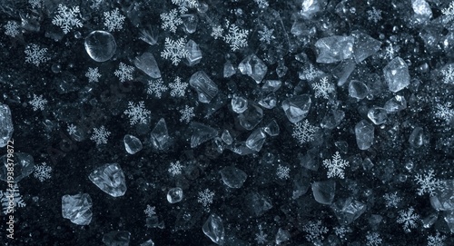 Detailed snow crystal patte...