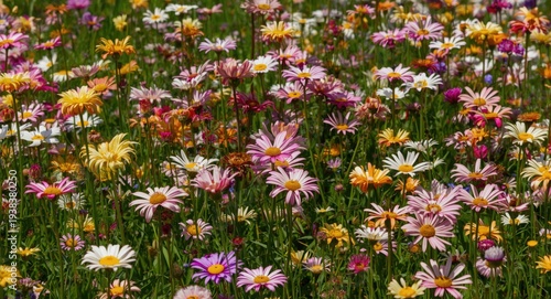 Colorful meadow of blooming...